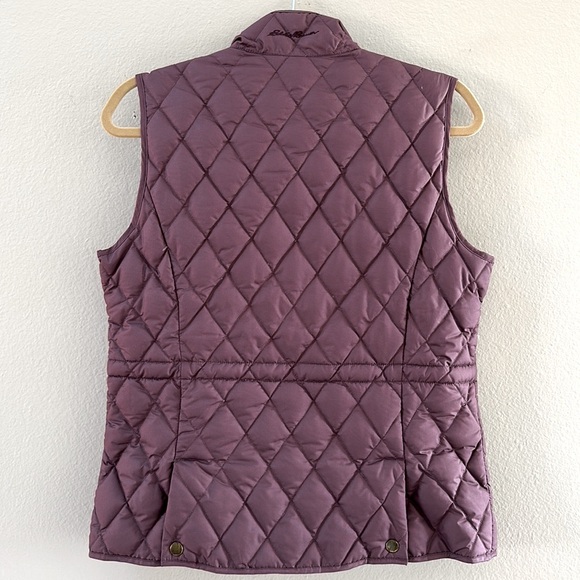 Eddie Bauer Goose Down Snap Front Quilted Vest with Pockets & Cinch-able Waist M - Picture 3 of 12